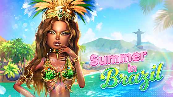 Dress to Impress runway with several player avatars posing under stage lighting